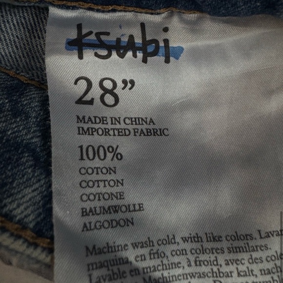 Ksubi Playback Karma Jeans In Faded Blue – Size 28 – Gently Worn - Picture 5 of 5